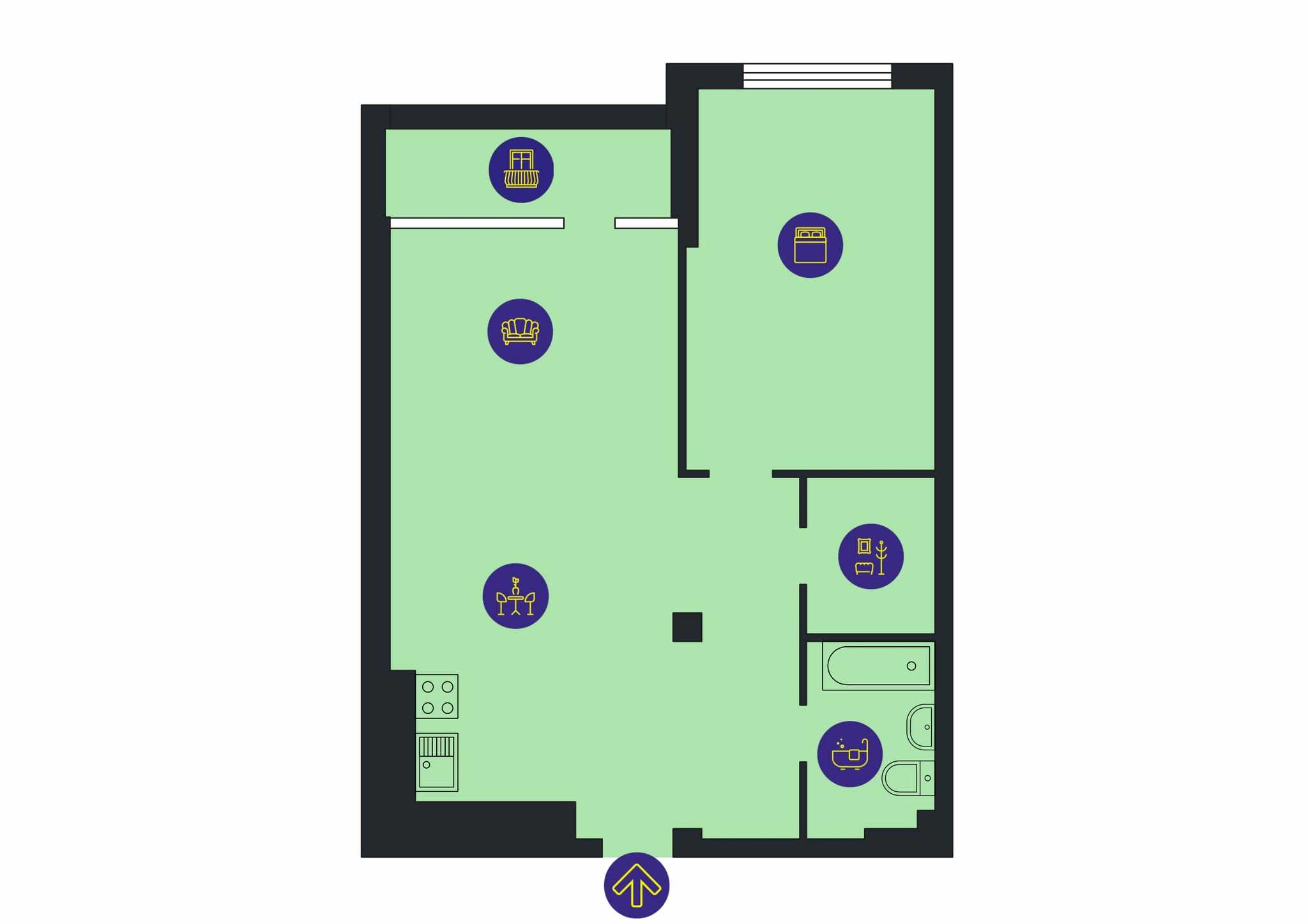 1-комнатная 74.1 м² в ЖК Новопечерська Вежа от 45 846 грн/м², Киев