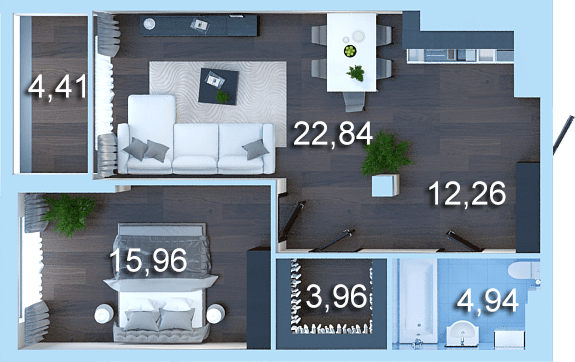 1-комнатная 65.4 м² в ЖК Новопечерська Вежа от 50 949 грн/м², Киев