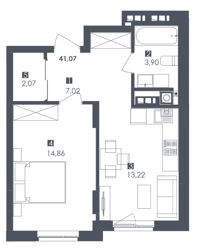 1-комнатная 41.07 м² в ЖК Сад Песен от 24 650 грн/м², Львов