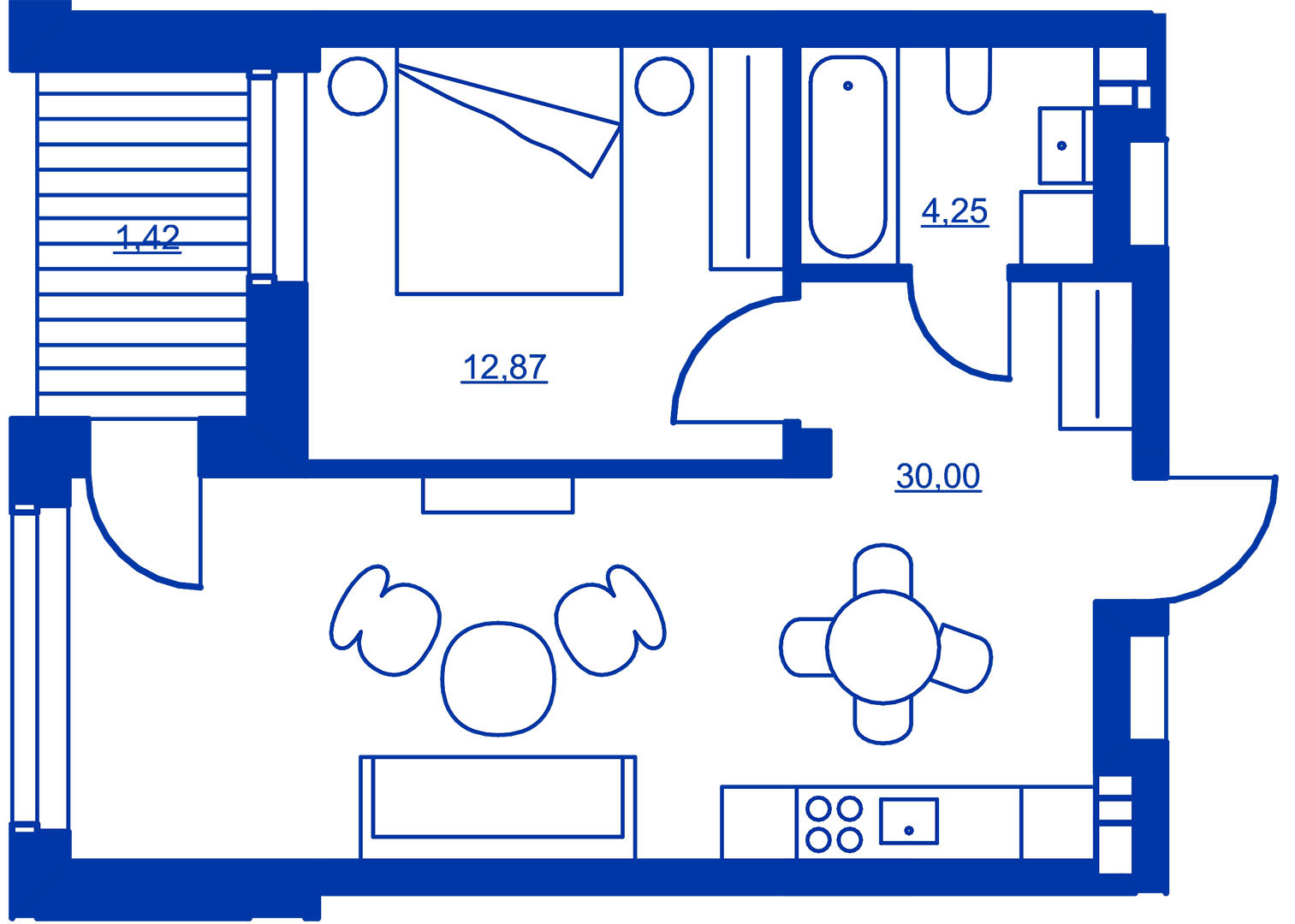 1-комнатная 48.54 м² в ЖК RYBALSKY от 59 800 грн/м², Киев