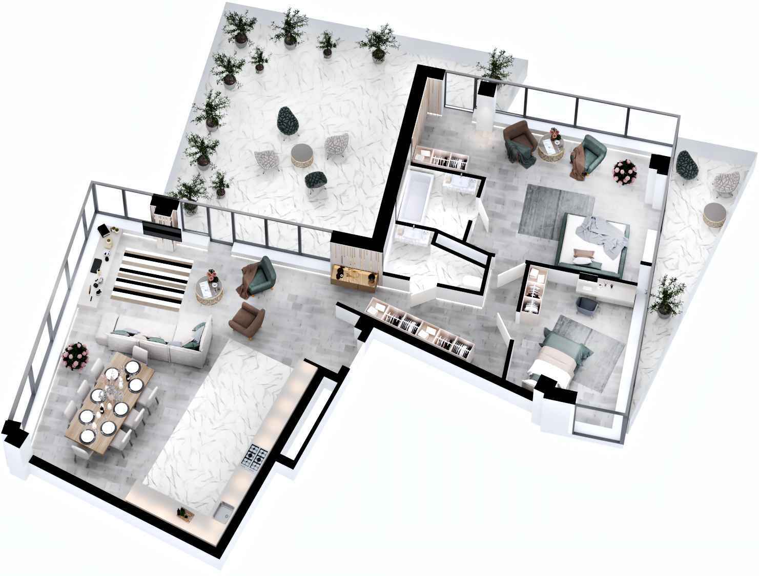 3-комнатная 144.89 м² в ЖК RYBALSKY от 52 550 грн/м², Киев