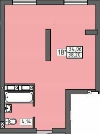 1-кімнатна 38.2 м² в ЖК Юпітер від забудовника, Одеса