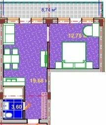 2-кімнатна 38.6 м² в Апарт-комплекс Wood Apartments від 59 150 грн/м², с. Яблуниця
