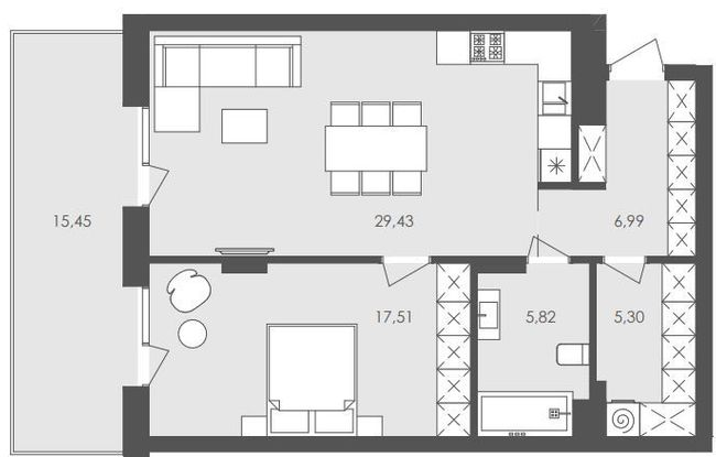 1-комнатная 69.69 м² в ЖК Avalon Yard от 29 500 грн/м², Львов