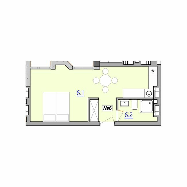 1-кімнатна 30.4 м² в Апарт-комплекс Кампус від 15 500 грн/м², Тернопіль