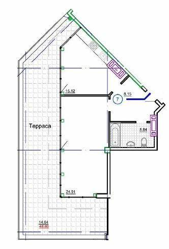 1-комнатная 68.36 м² в ЖК the first capital residence от 39 200 грн/м², Харьков