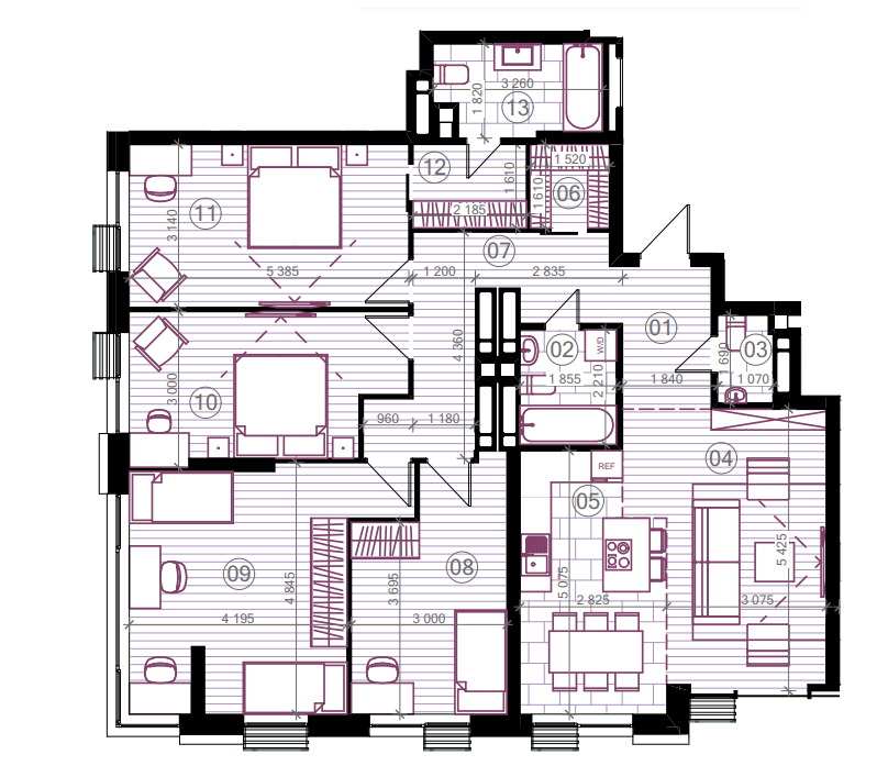 5+ кімнат 128.14 м² в ЖК Creator City від 55 147 грн/м², Київ