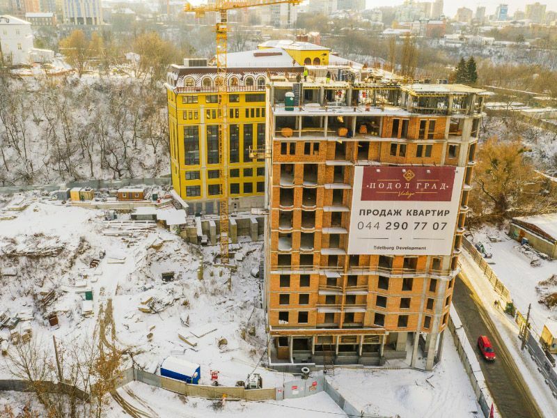 Ход строительства ЖК Подол Град Vintage, янв, 2021 год