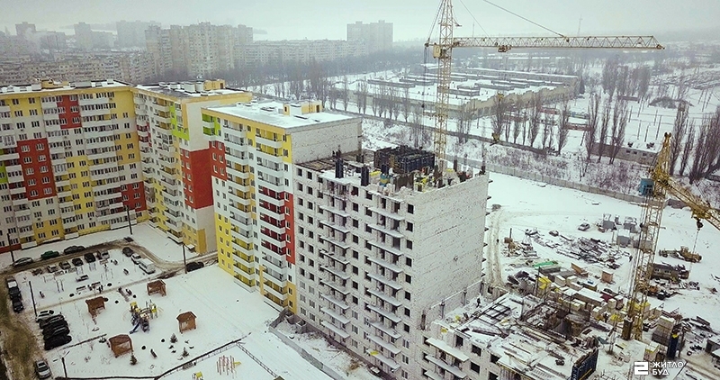 Хід будівництва ЖК Меридіан, січ, 2021 рік