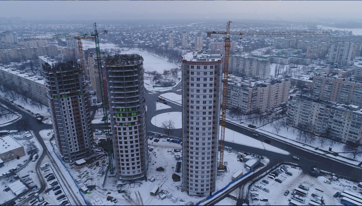 Хід будівництва ЖК Райдужний, січ, 2021 рік