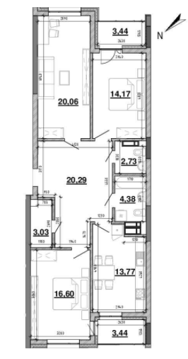 3-комнатная 101.91 м² в ЖК Львовская Площадь от 50 368 грн/м², Киев