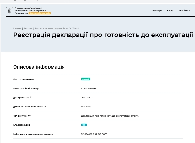Сертифікат про готовність Дом, ЖК Гостомельські Липки-4