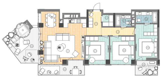 3-кімнатна 113.3 м² в ЖК UNIT.Home від 71 100 грн/м², Київ