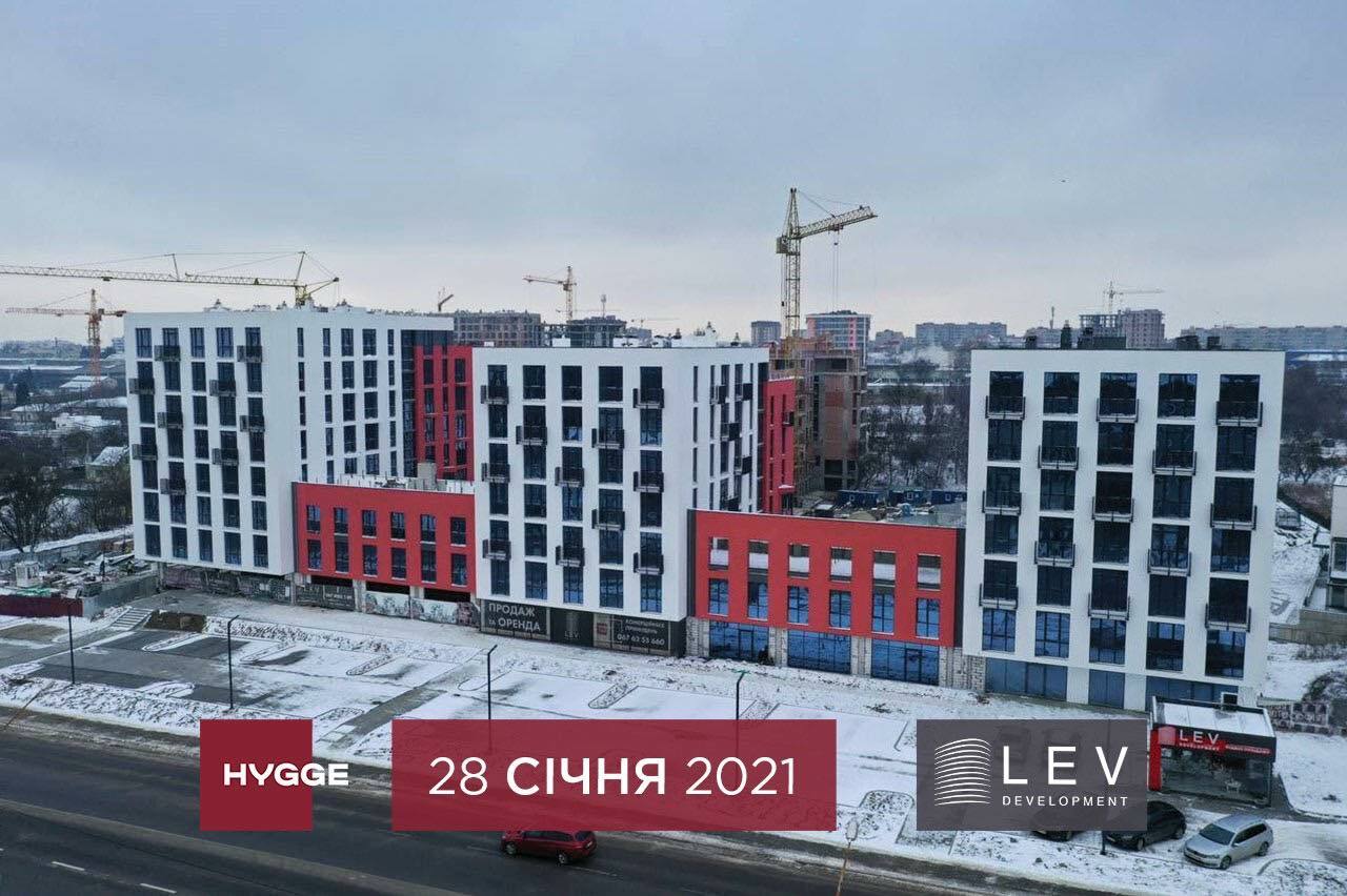 Ход строительства ЖК Hygge, янв, 2021 год