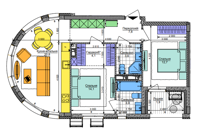 2-кімнатна 64.8 м² в ЖК Respublika від 50 500 грн/м², Київ