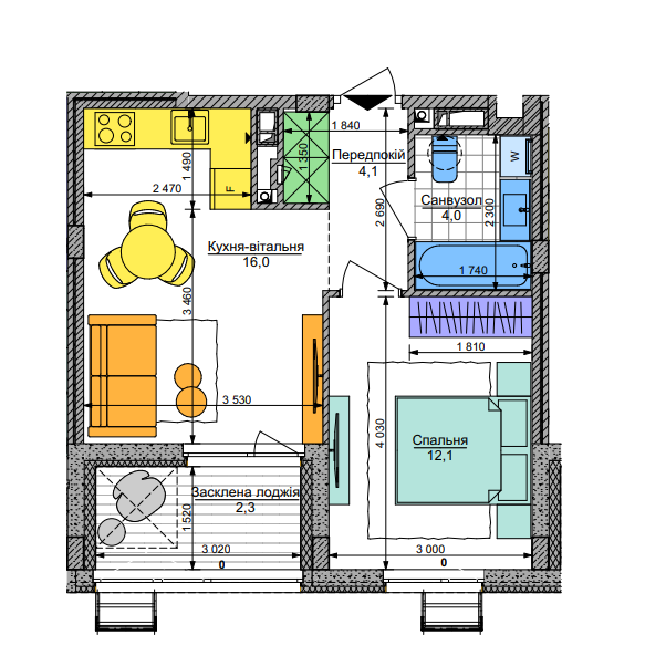 1-комнатная 38.5 м² в ЖК Respublika от 44 580 грн/м², Киев