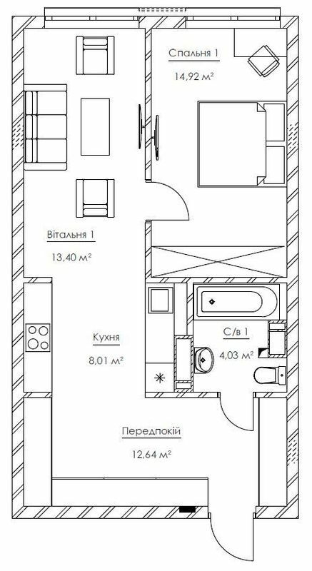 2-комнатная 53 м² в ЖК Franklin Concept House от 51 750 грн/м², Киев