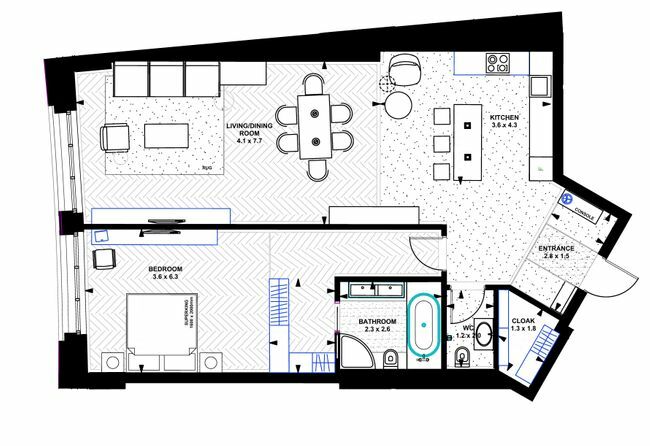 1-комнатная 97.6 м² в ЖК Linden Luxury Residences от 140 300 грн/м², Киев