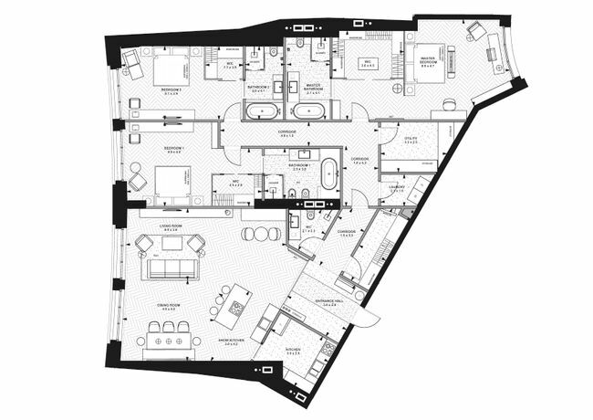 3-кімнатна 244.2 м² в ЖК Linden Luxury Residences від 231 450 грн/м², Київ