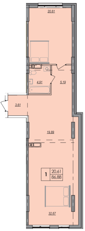 2-кімнатна 86.88 м² в ЖК Olympic Park від 27 500 грн/м², Київ