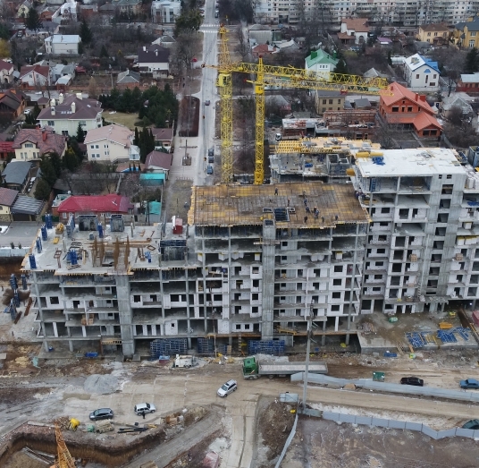Ход строительства ЖК Авиационный, фев, 2021 год