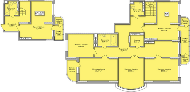Дворівнева 202.22 м² в ЖК по вул. Ю. Кондратюка від 21 500 грн/м², Київ