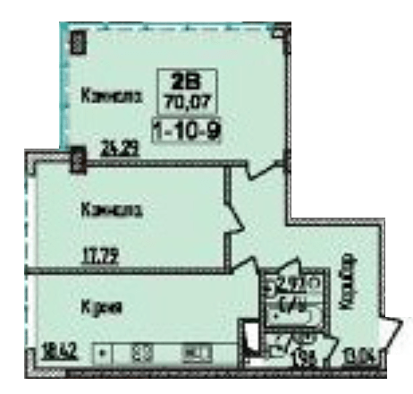 2-кімнатна 70.07 м² в ЖК Тридцять восьма перлина від 50 500 грн/м², Київ