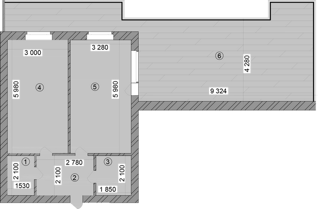 1-комнатная 59.2 м² в КД Greenwood от 30 600 грн/м², Киев