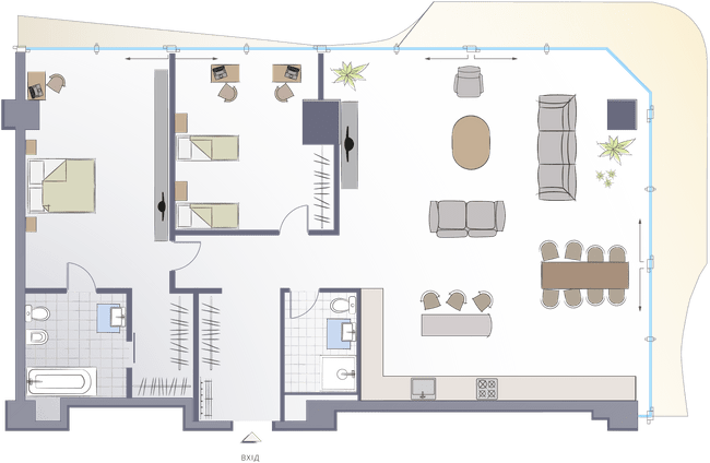 2-кімнатна 153.94 м² в ЖК Signature від 85 400 грн/м², Київ