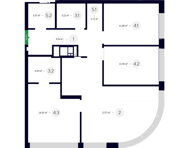 3-кімнатна 88.46 м² в ЖК White Lines від 53 000 грн/м², Київ
