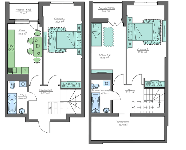 Двухуровневая 110.25 м² в ЖК Home and Park Comfort House от 14 250 грн/м², г. Борисполь