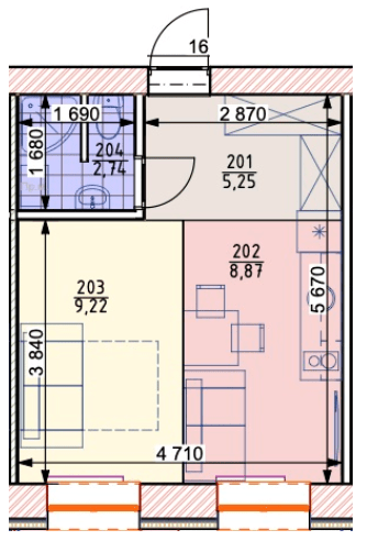 1-кімнатна 26.18 м² в ЖК Home Smart House від 12 000 грн/м², м. Бориспіль