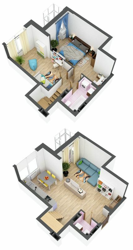 Двухуровневая 86.7 м² в ЖК Гранд Бурже от 26 173 грн/м², г. Буча
