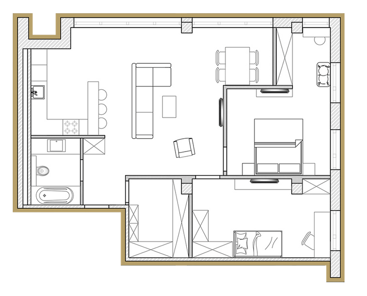2-комнатная 75.62 м² в ЖК Premier Park от 45 400 грн/м², Днепр