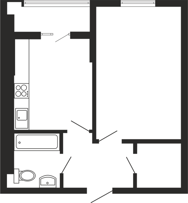 1-комнатная 43.69 м² в ЖК Национальный от 33 750 грн/м², Львов
