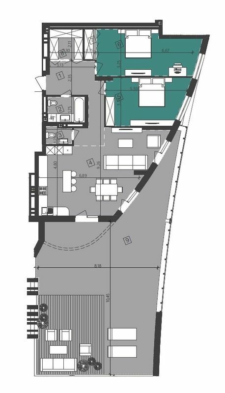 2-кімнатна 129.92 м² в ЖК Парус City від 19 900 грн/м², Львів
