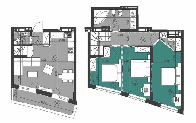 Дворівнева 94.33 м² в ЖК Парус City від 21 900 грн/м², Львів