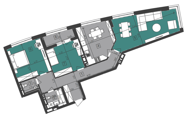 3-кімнатна 100.2 м² в ЖК Парус City від 20 900 грн/м², Львів