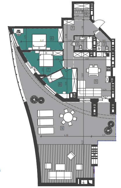 3-кімнатна 117.3 м² в ЖК Парус City від 20 900 грн/м², Львів
