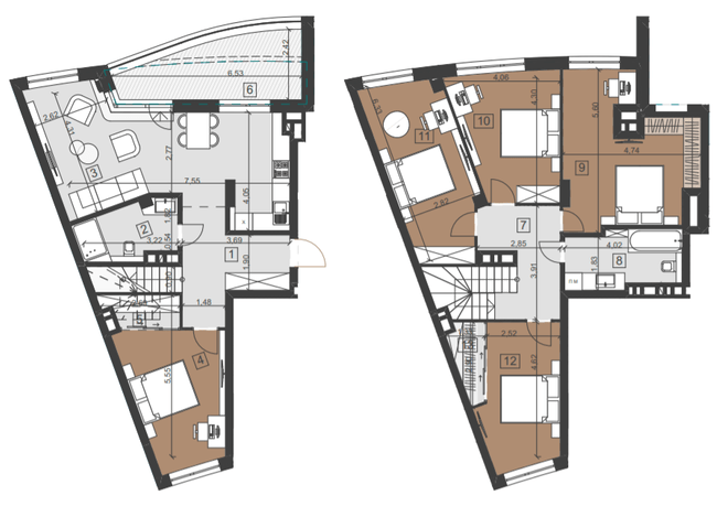 Дворівнева 153.6 м² в ЖК Парус City від 26 700 грн/м², Львів