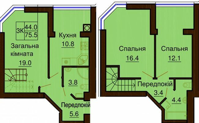Двухуровневая 75.5 м² в ЖК София Клубный от 30 000 грн/м², с. Софиевская Борщаговка
