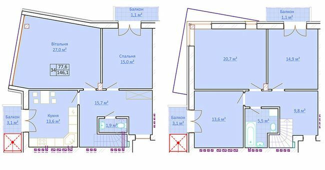 Дворівнева 146.1 м² в КБ Довбуш від 28 250 грн/м², м. Трускавець