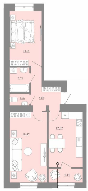 2-комнатная 61.42 м² в ЖК Проект Парк от 14 850 грн/м², г. Пустомыты