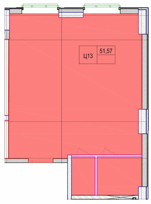 2-кімнатна 51.57 м² в КБ Олімпія від 14 500 грн/м², с. Софіївська Борщагівка