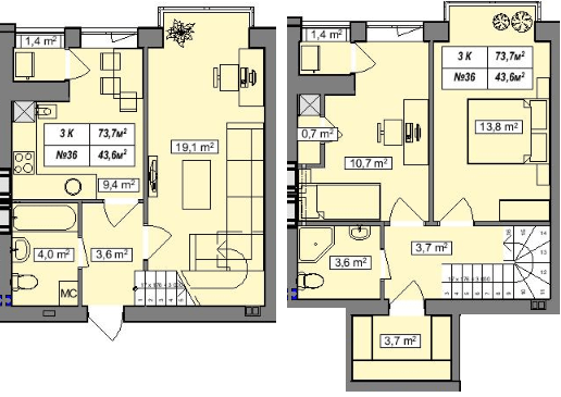 Двухуровневая 73.7 м² в ЖК Гудвил от 23 000 грн/м², с. Хотов