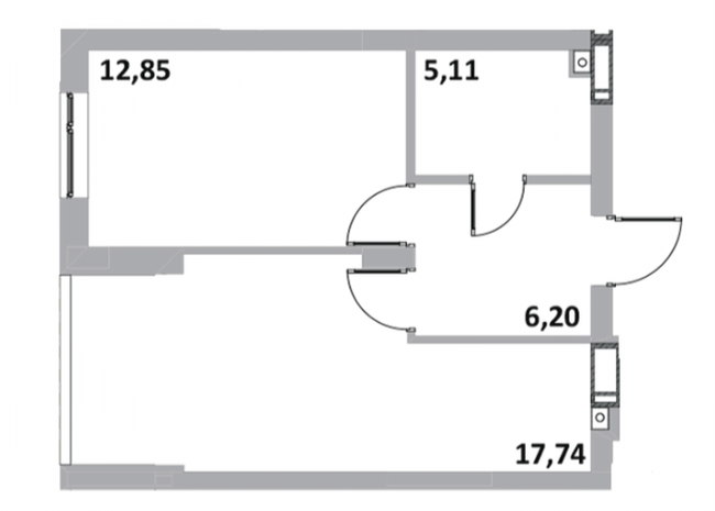1-кімнатна 42.5 м² в ЖК Green Side від 22 500 грн/м², м. Ірпінь