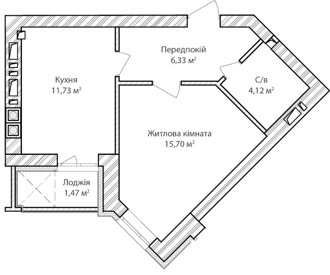 1-кімнатна 39.35 м² в ЖК Синергія Сіті від 18 200 грн/м², м. Ірпінь