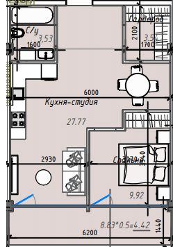 1-кімнатна 49.18 м² в ЖК ITown від 41 150 грн/м², Одеса