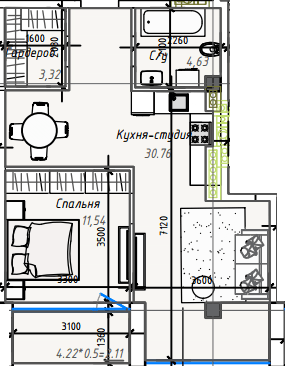 1-кімнатна 52.36 м² в ЖК ITown від 41 150 грн/м², Одеса