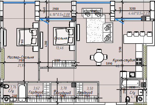 2-кімнатна 105.27 м² в ЖК ITown від 41 150 грн/м², Одеса